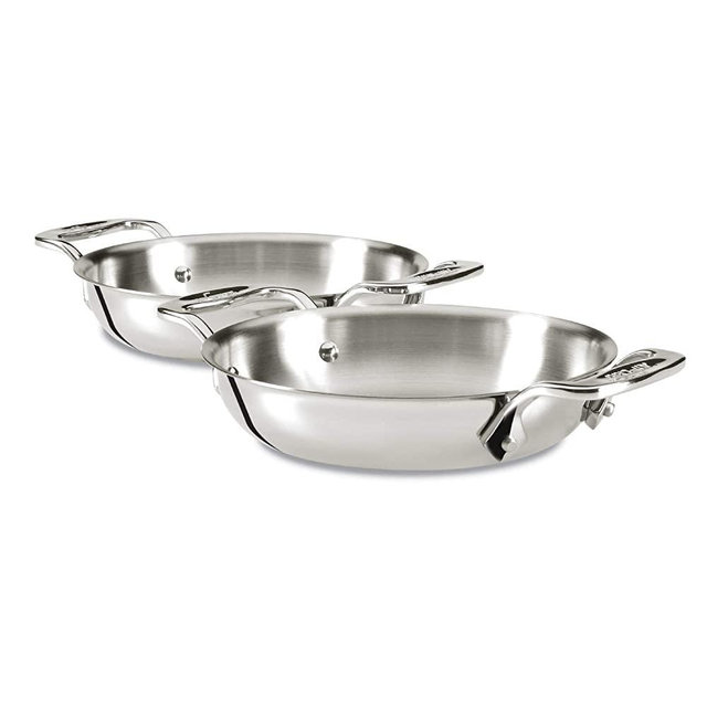 All-Clad E849B264 Stainless Steel Gratins, Silver, Set of Two