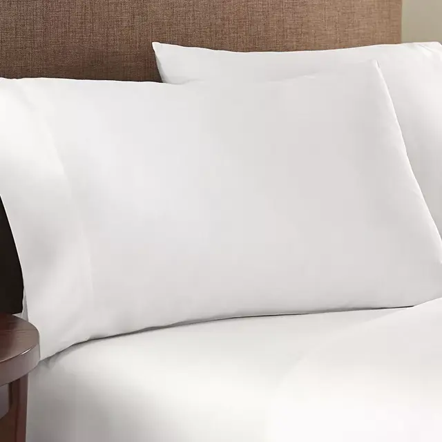 Nestwell™ Washed Cotton Percale Standard/Queen Pillowcases in White (Set of 2)