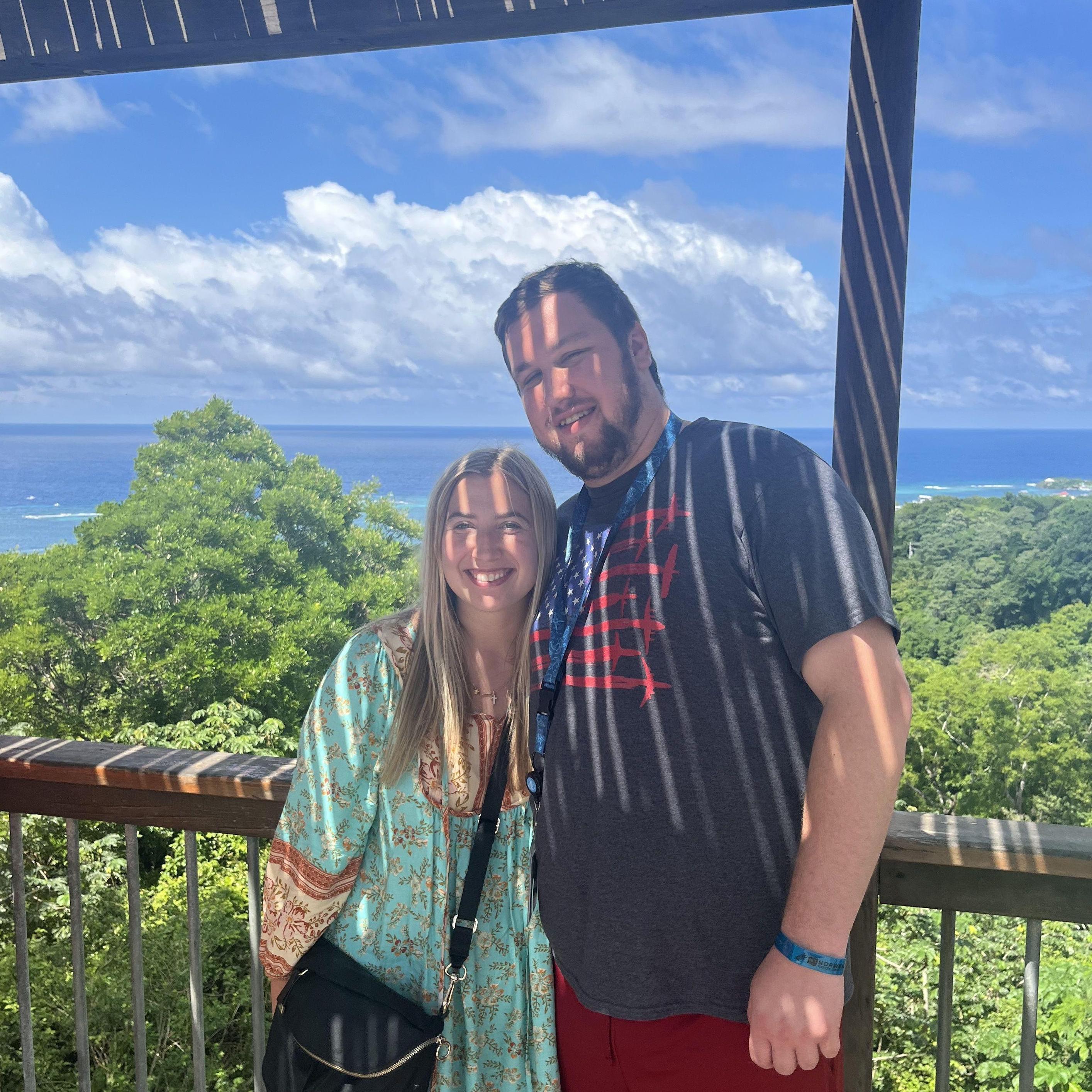 This was taken in Roatan, Honduras at one of the port stops during our cruise right after our sloth and rum factory tour! October 2024