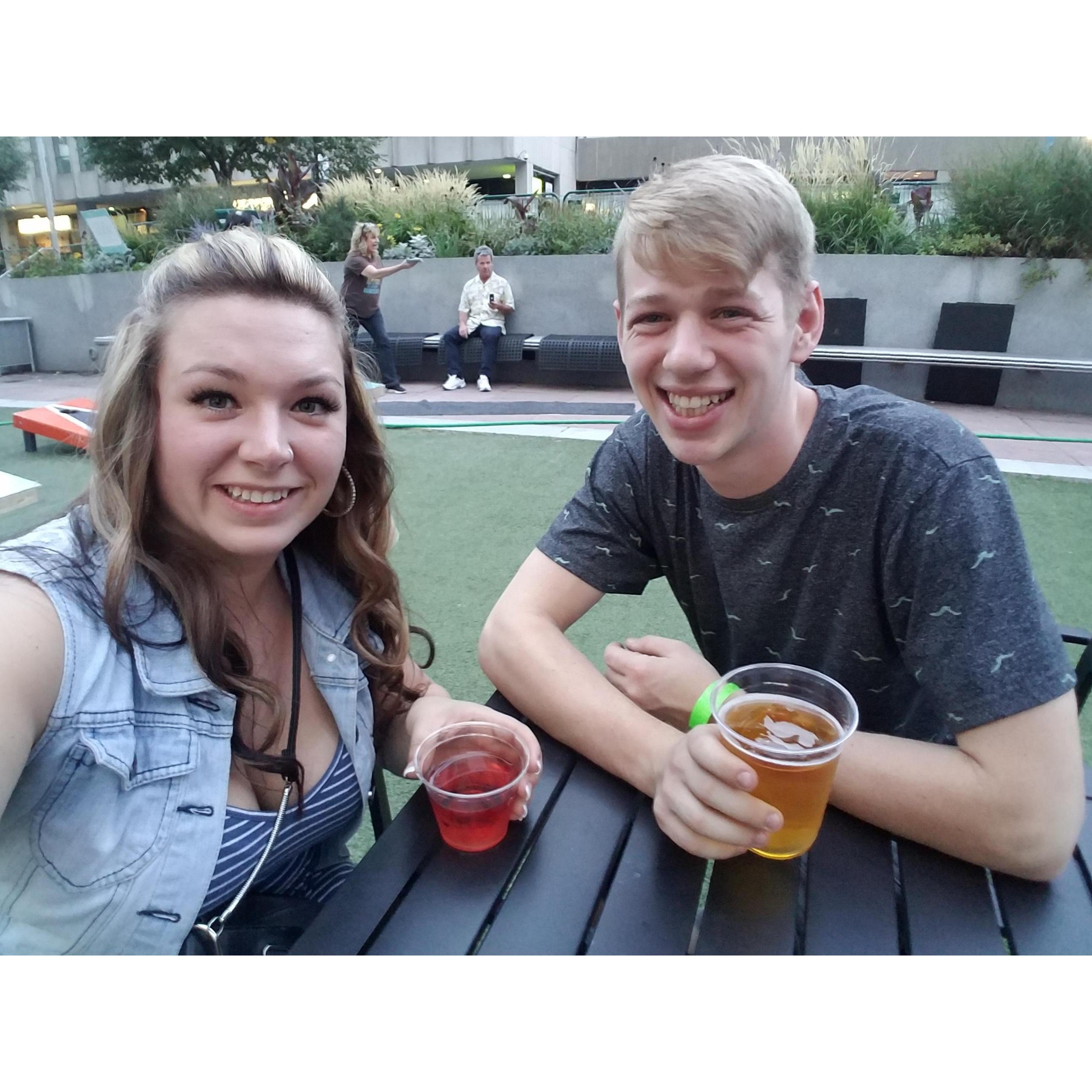 Beer garden in Denver, Colorado - 2018