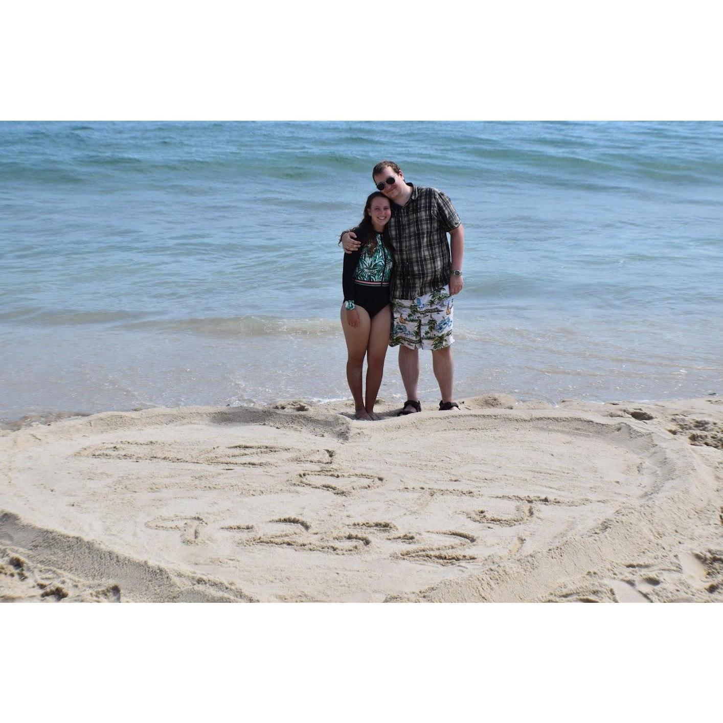 A year before our wedding!