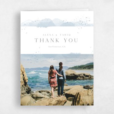 Blue Typography Wedding Thank You - Zortas Photo