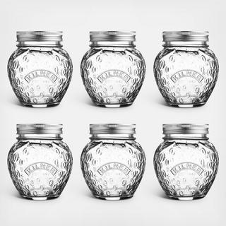 Canning Strawberry Fruit Jar, Set of 6