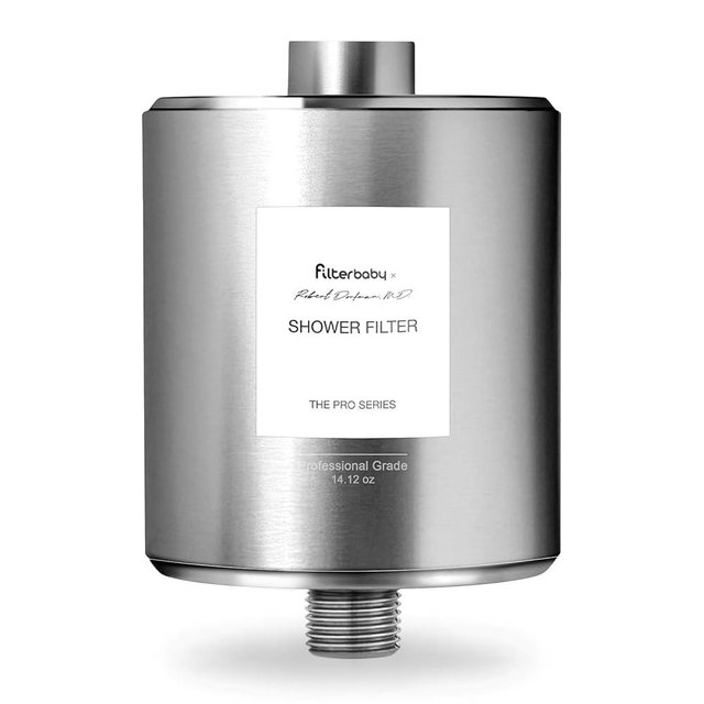 Filterbaby Titanium Shower Filter Pro - IAPMO Certified to NSF 177 Standard,Doctor Developed,Reduce up to 99% Chlorine/Chloramine/Lead/Certain Heavy Metals,Great Water Pressure,Long Lasting,Chrome.