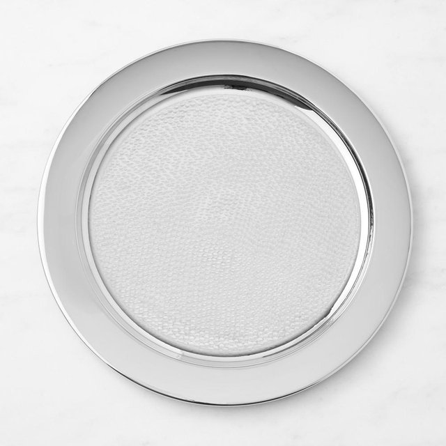 Metal Hammered ChargerNickel