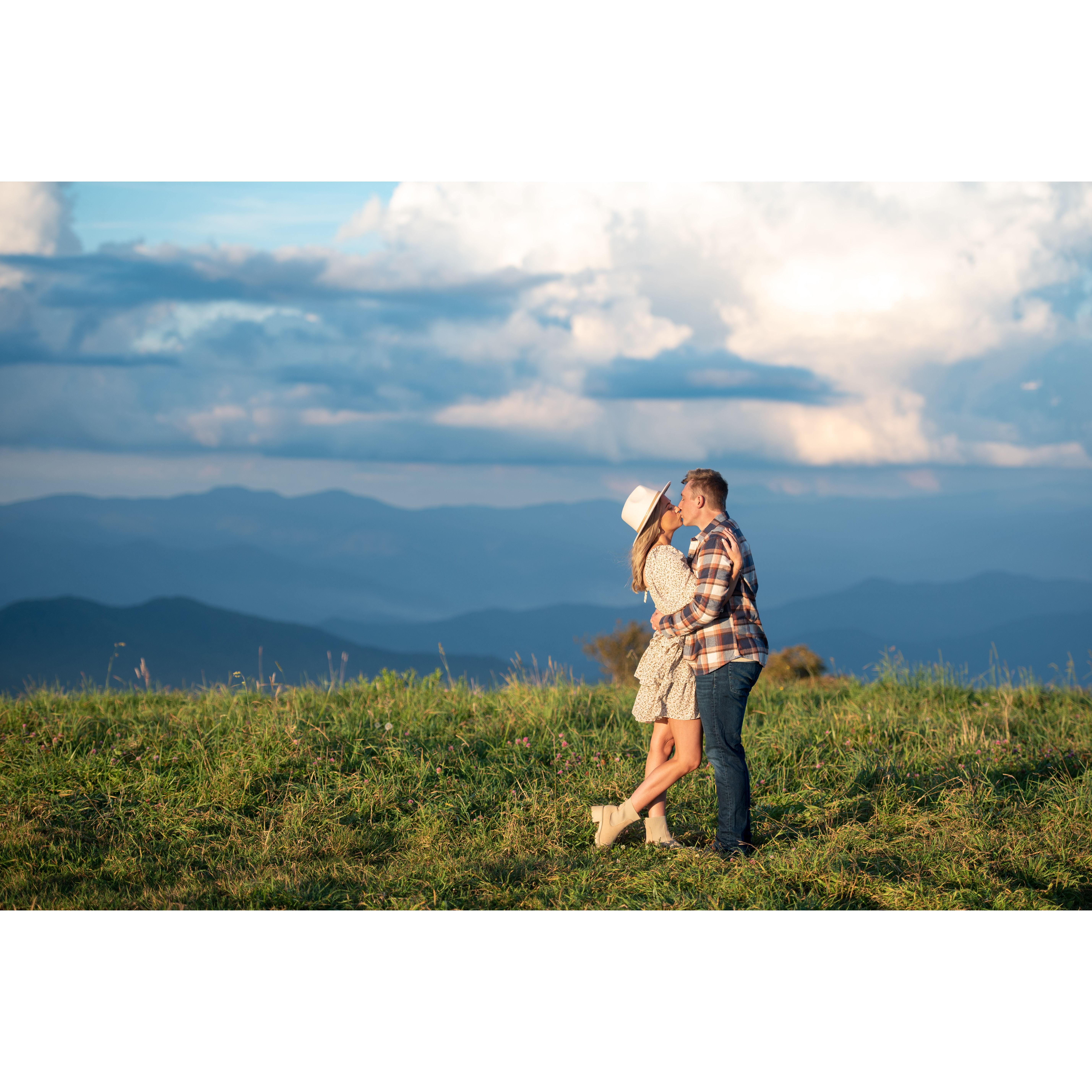 Engagement photoshoot in the Smoky Mountains
