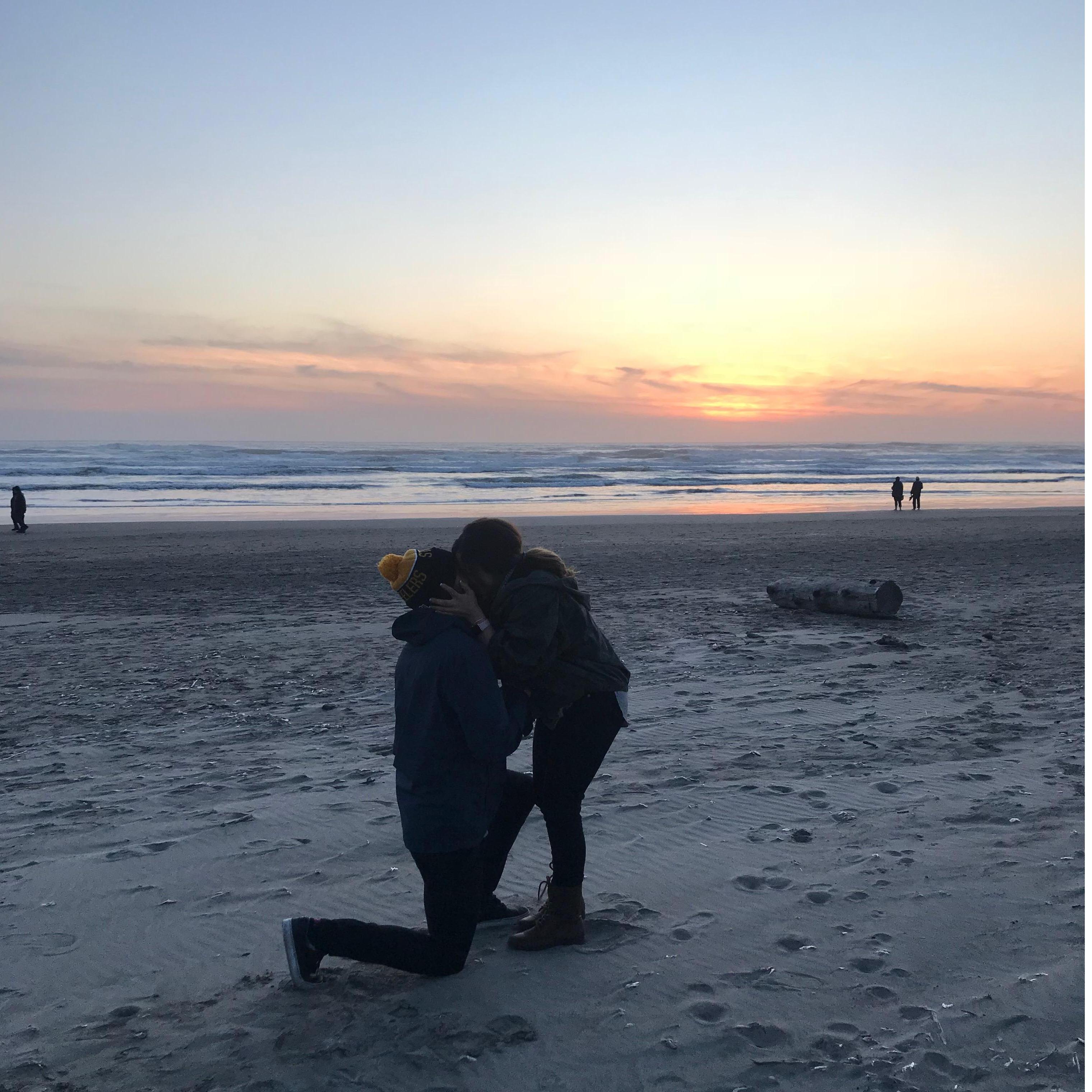 When Alex asked me to marry him! Best day of my life.