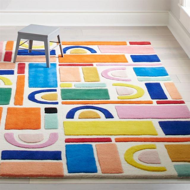 Building Blocks Rainbow Rug