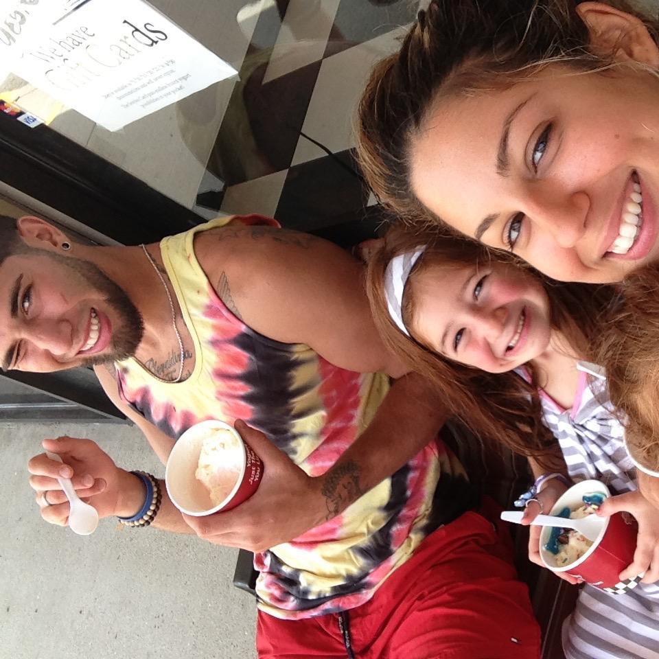 Ice cream outing with our girls, Summer 2013