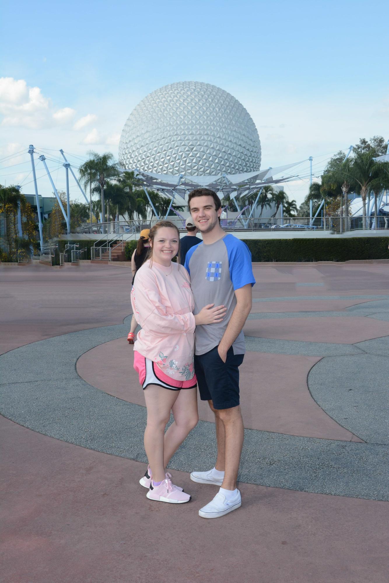 James visiting Lauren while she was on her Disney College Program in 2019.