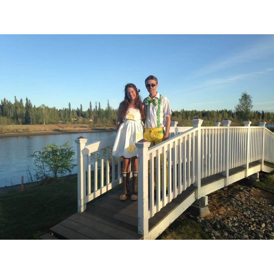 Our first fancy white dress party was the Tape and Tarp Ball in Fairbanks.
Shout out to Kristin for teaching me how to sew using a tarp!