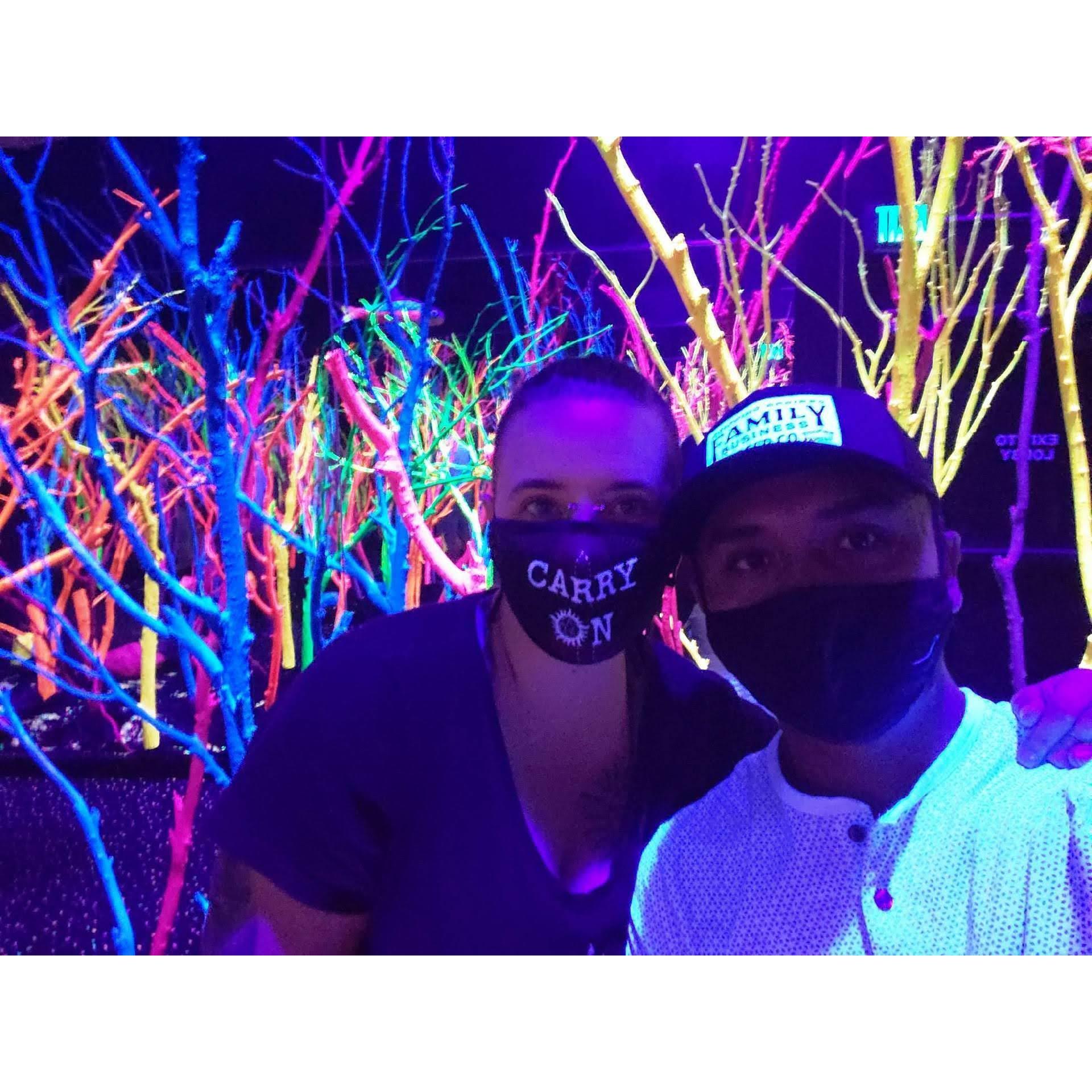 Exploring the Meow Wolf installation in Santa Fe.