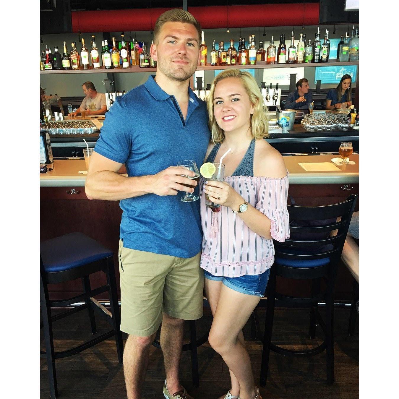 Our first vacation together in Oak Island, North Carolina