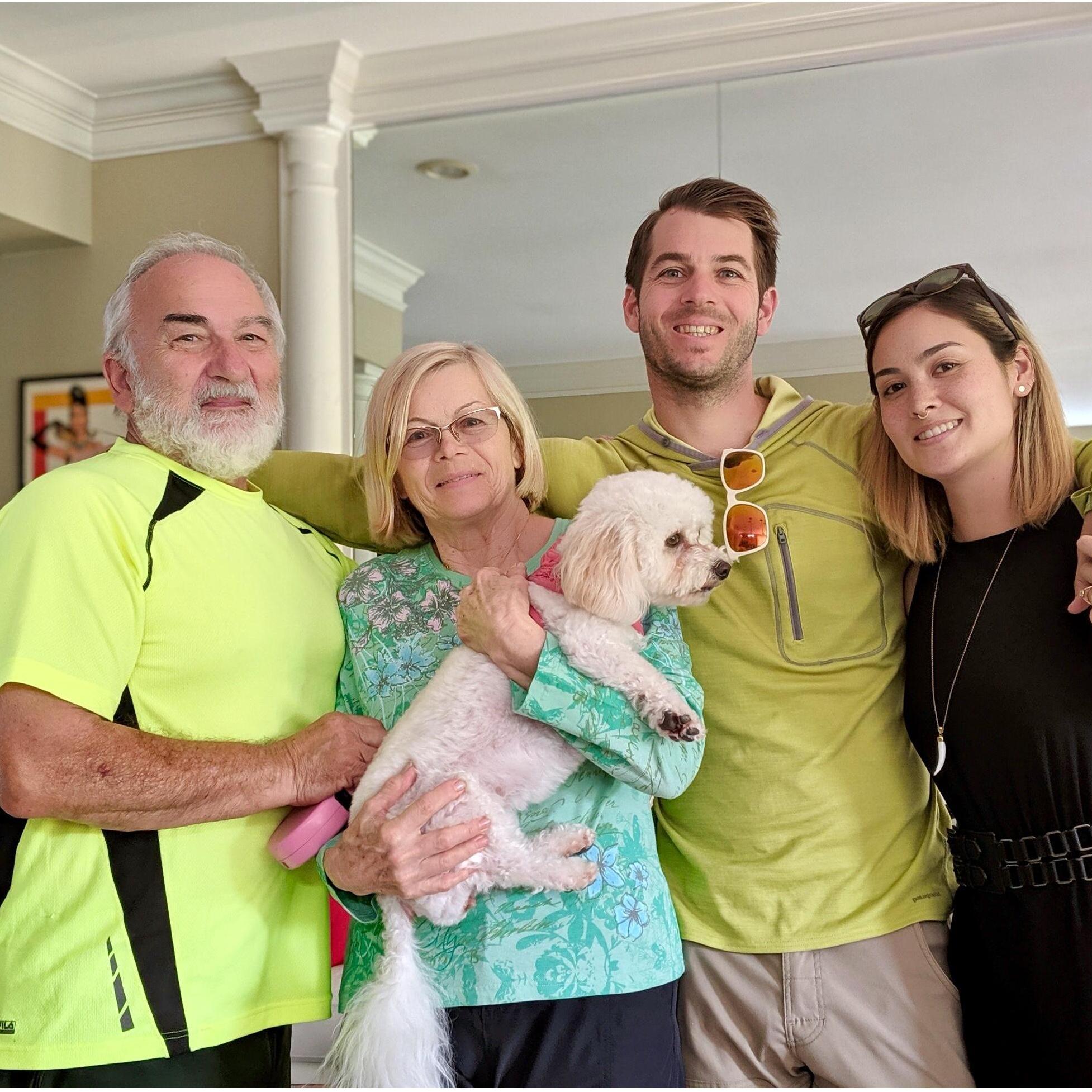 With Brian's parents and Lily!
