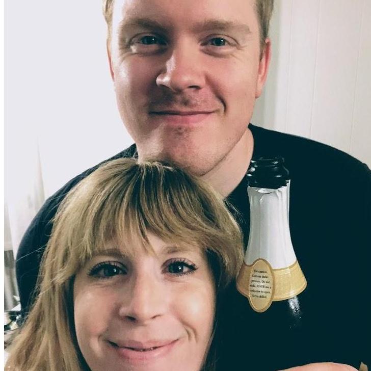 Popping champagne on the first night in our new home! | September 2018