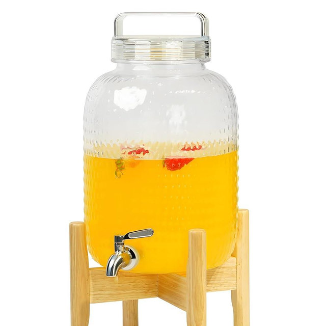Kmi Chou 1.5 Gallon Shatterproof Tritan Drinks Dispensers for Parties, Plastic Beverage Dispensers with Stainless Steel Spigot, Unbreakable Juice Dispensers for Wedding, Picnic, BBQ