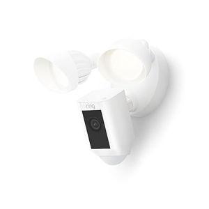 Ring Floodlight Cam Wired Plus — Outdoor home or business security with motion-activated 1080p HD video and floodlights, (2021 release) White