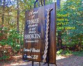 Cord Of Three Strands, Wedding Sign,...