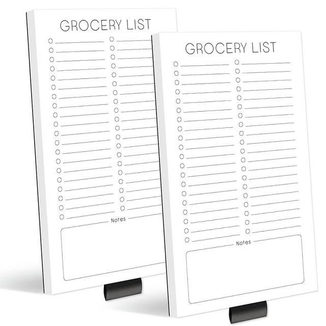 Evercio Grocery List Magnetic Notepad for Refrigerator | For Shopping Lists Minimalistic Memo Note Pad for Fridge | Office Gift for Coworkers Kitchen | 4.5x7.5 Inches, 50 Sheets