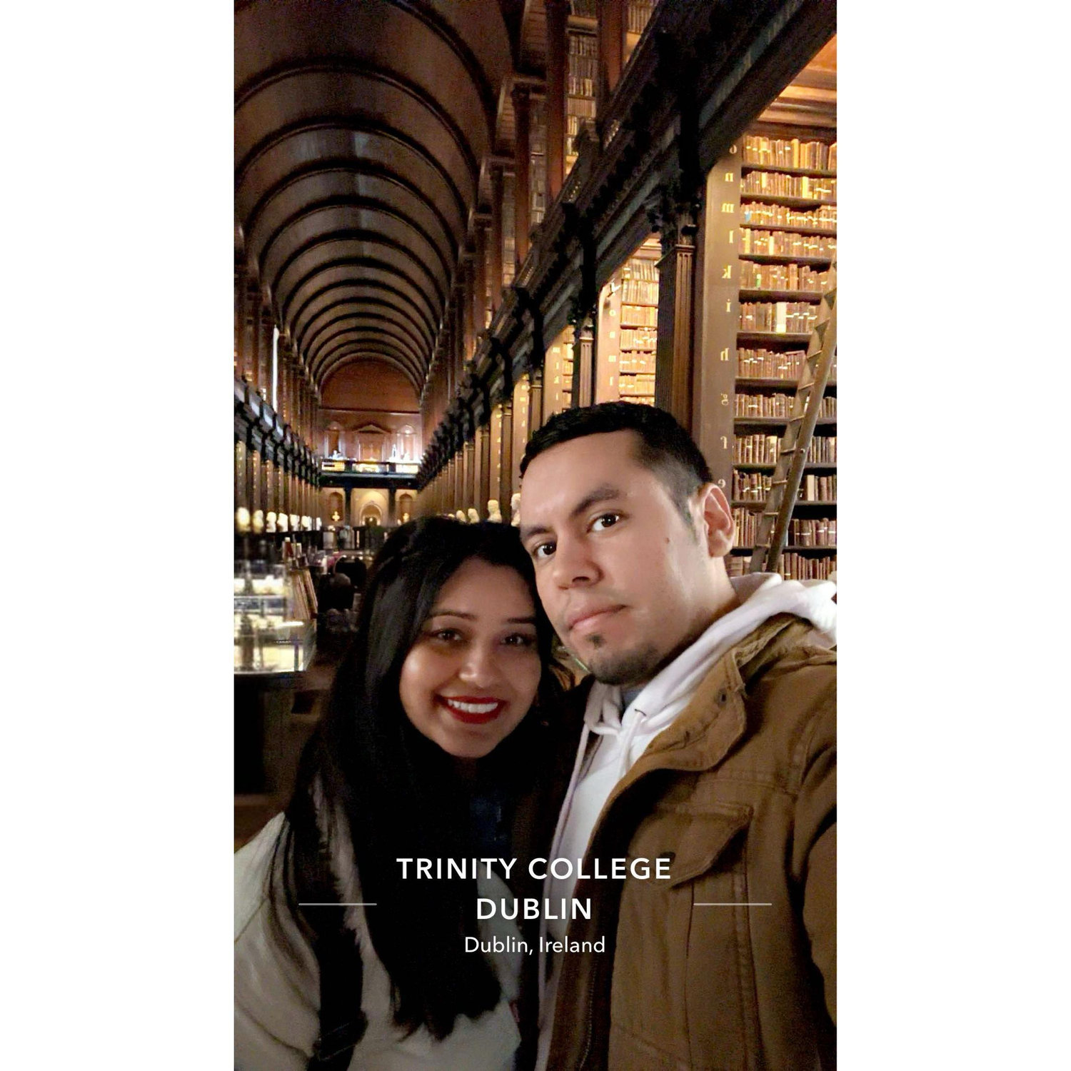 Beautiful Trinity Library.. but couldn’t read any of the books.