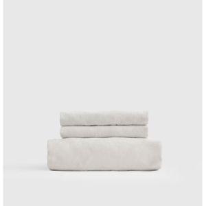 European Linen Fitted Sheet Set in Sand