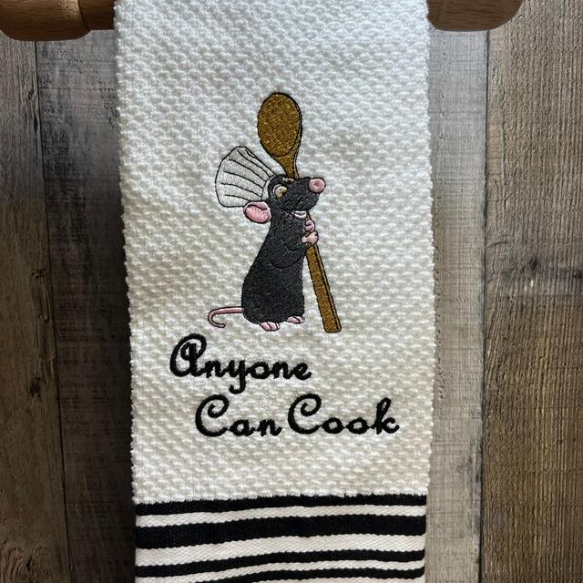 DCP Gift, Cast member gift, Hand Towel, Remy Towel, Ratatouille towel, Anyone Can Cook, Disney Towel, Embroidered Towel