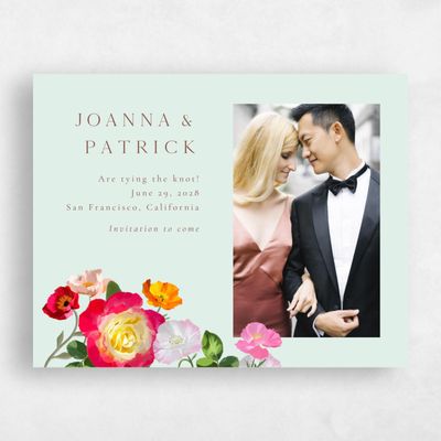 Mint, Green Wedding Save the Date - Leora Photo