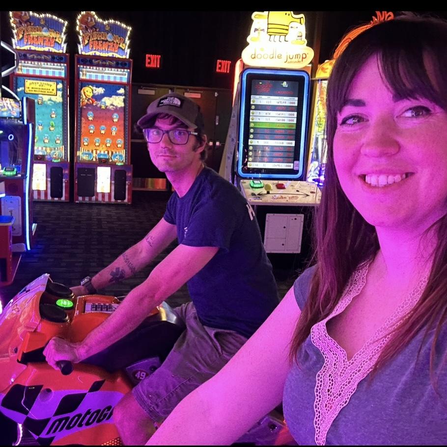 Arcade fun - guess who won?!