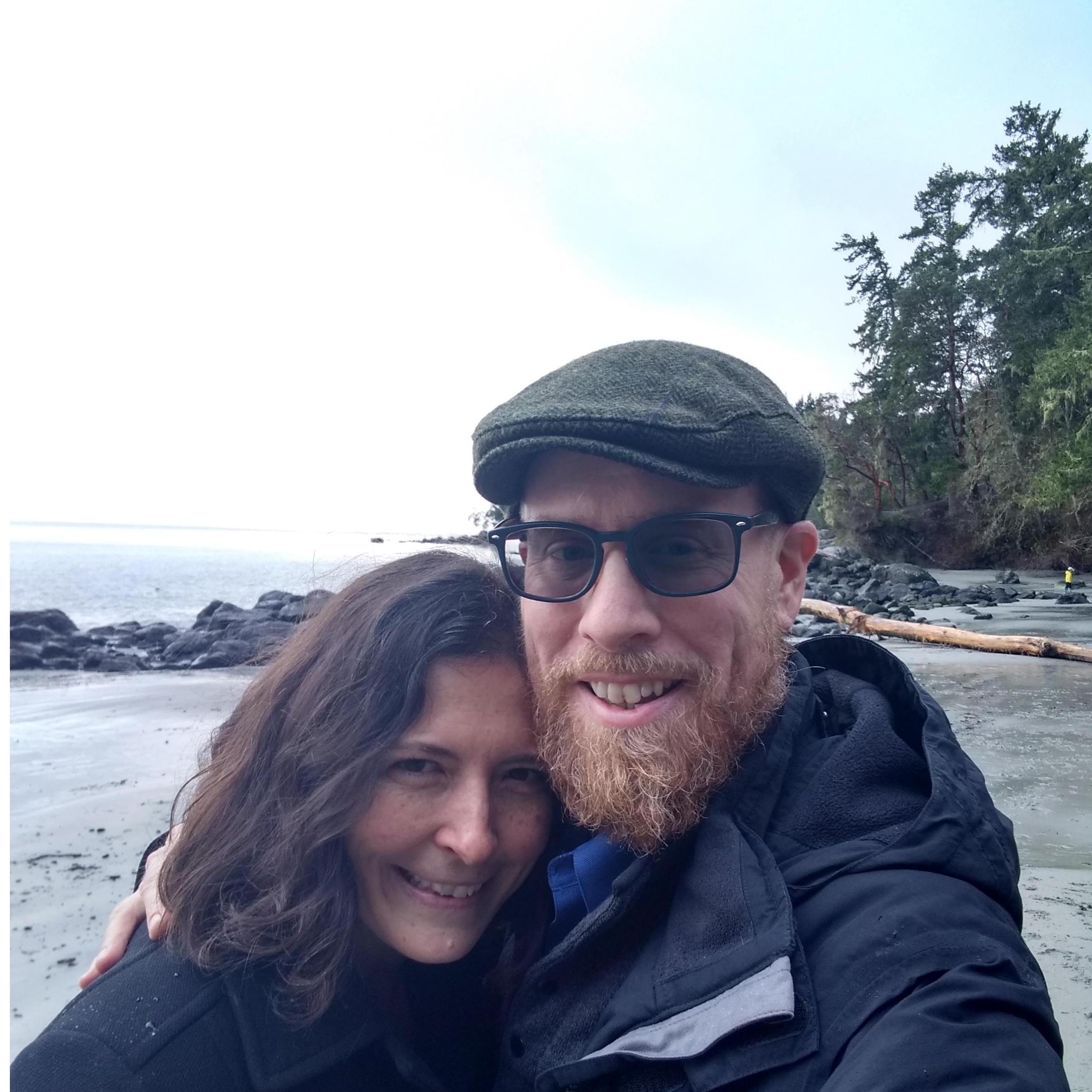 Walking along the beach at Aylard Farm