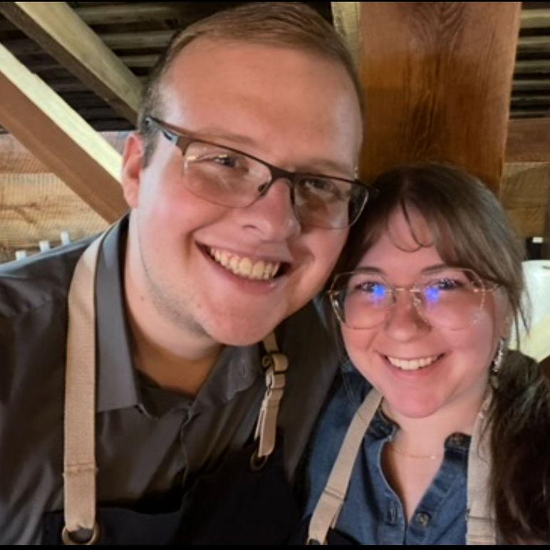 Getting to help with wedding catering together!