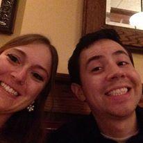 At dinner before the Lion King with Mel Mel for her bday