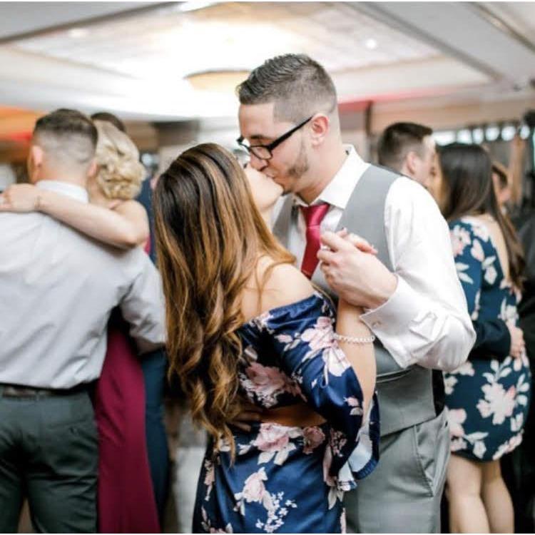 Our first captured kiss