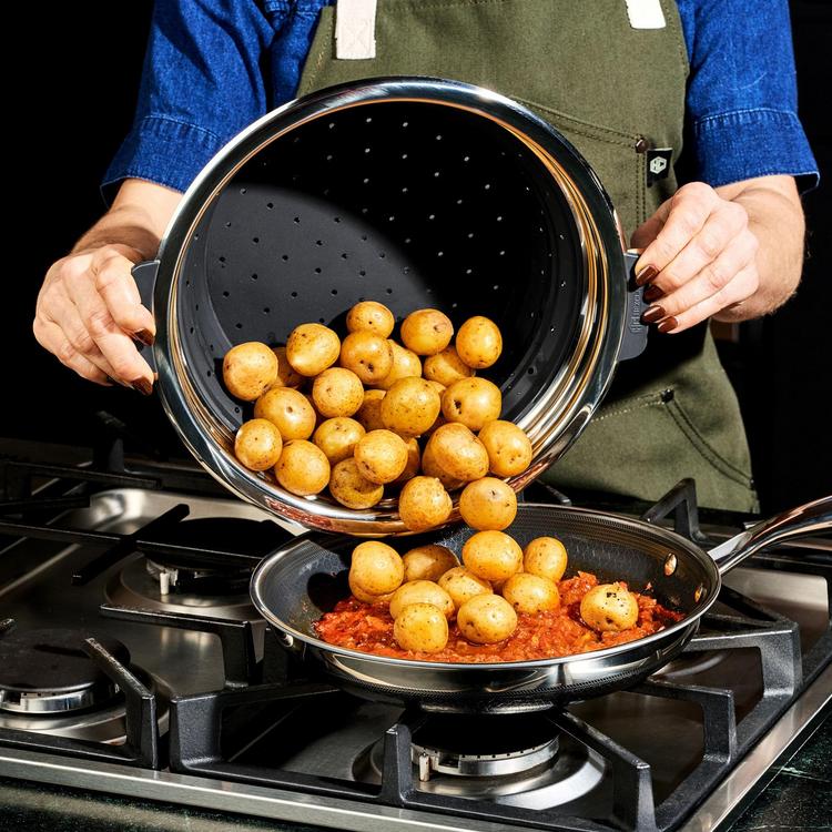 HexClad Hybrid Cookware, 2-Piece Steamer Basket Set | Zola