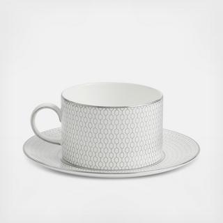 Gio Metallic Teacup & Saucer