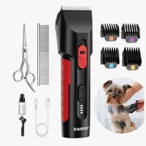 CASFUY 2-Speed Cordless Dog, Cat, & Small Pet Hair Grooming Clipper Kit, Black - Chewy.com