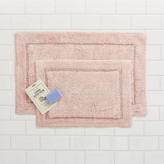 Cotton 2-Piece Non-Slip Bath Mat Set