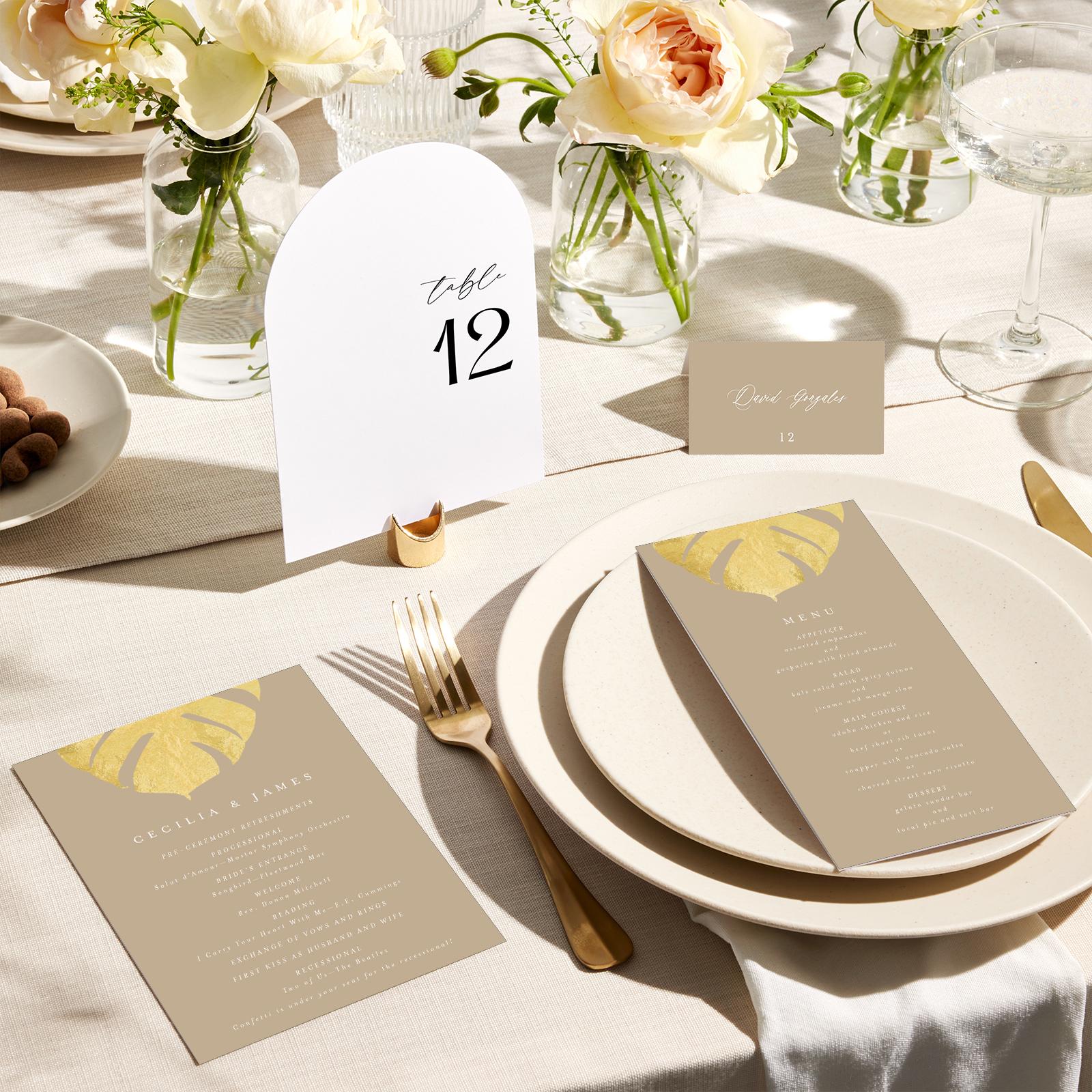 Maui | Pewter Gray | Zola Wedding Place Cards