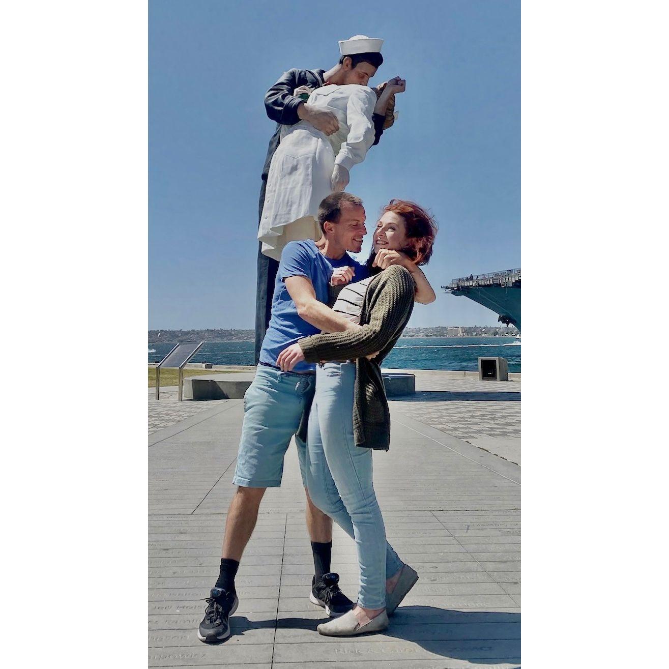 Attempting to recreate this famous pose during a San Diego day trip!
