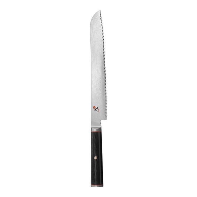 Miyabi 34186-233 Kaizen Bread Knife, Medium, Black with Red Accent