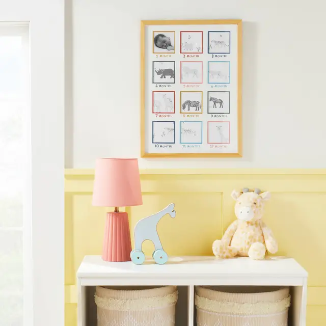 Milestone 4" x 4" Image Opening Picture Frame - Multi Bright with Natural Frame - Cloud Island™