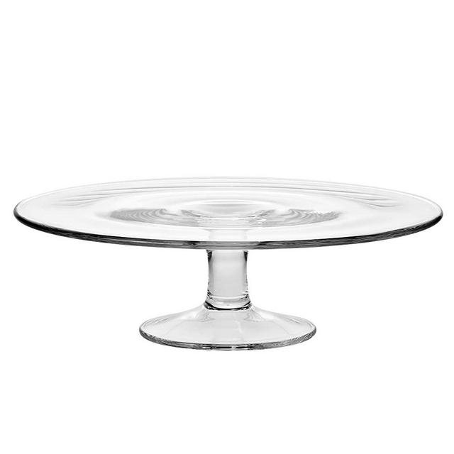 KROSNO 764-1 Pedestal Glass Cake Plate, 30 cm (11.8 in.), Clear