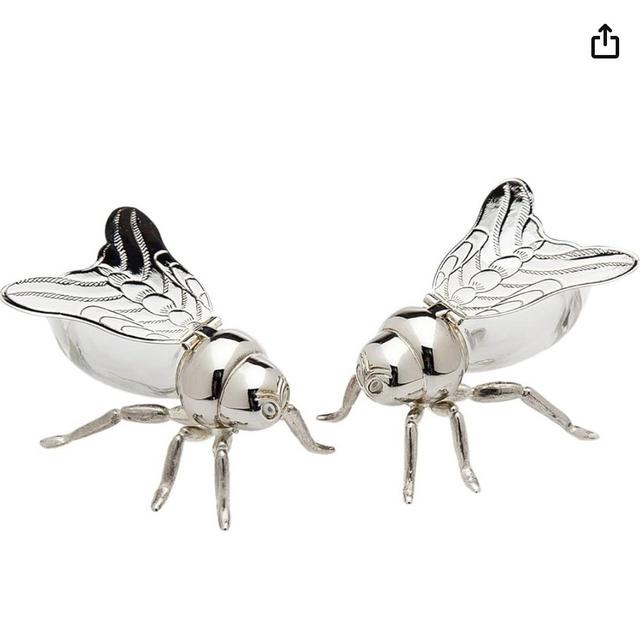 Godinger Crystal Bee Salt/Pepper Shakers