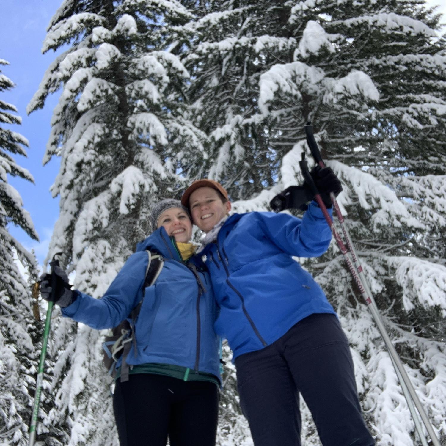 Becca first said "I love you" while cross country skiing!