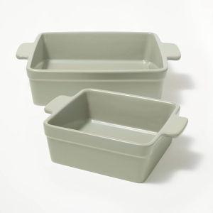 2pc Stoneware Square Baking Dish Set - Figmint™ - Sage Green