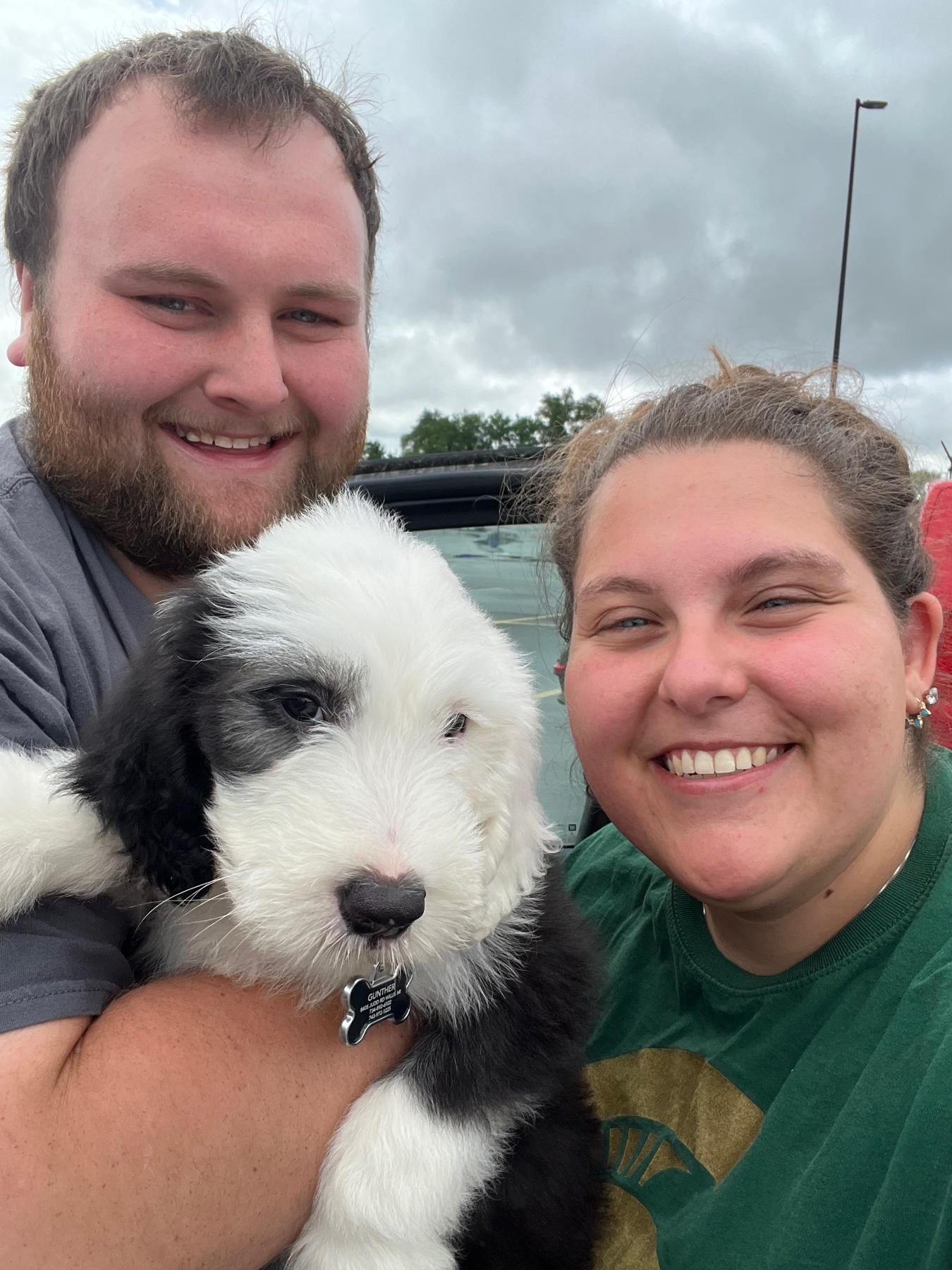 Picking up our furry family member, Gunther!