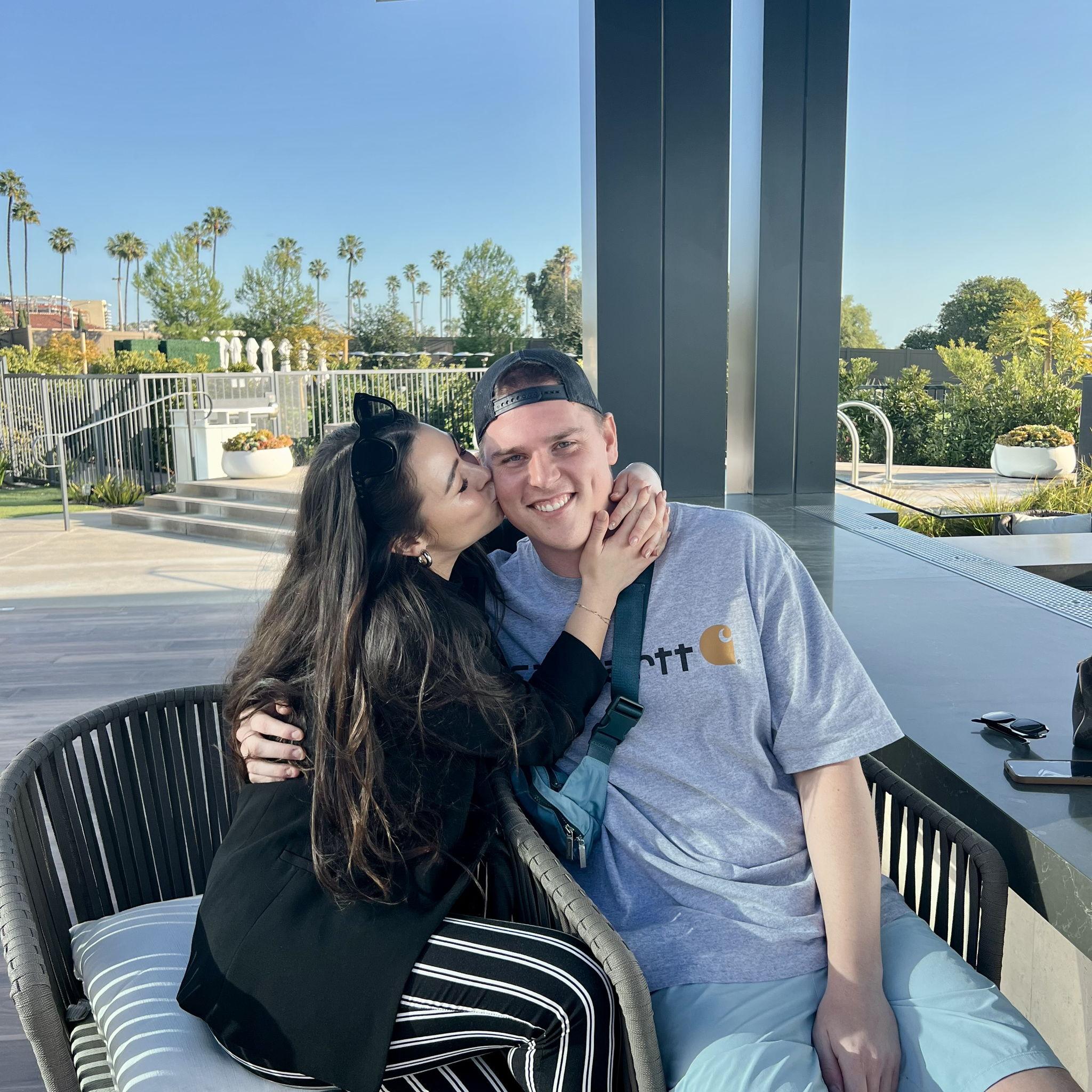 First of many business trips of Dani's that Scotty crashed!