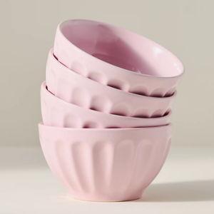 The Latte Stoneware Cereal Bowls, Set of 4: Amelie Edition