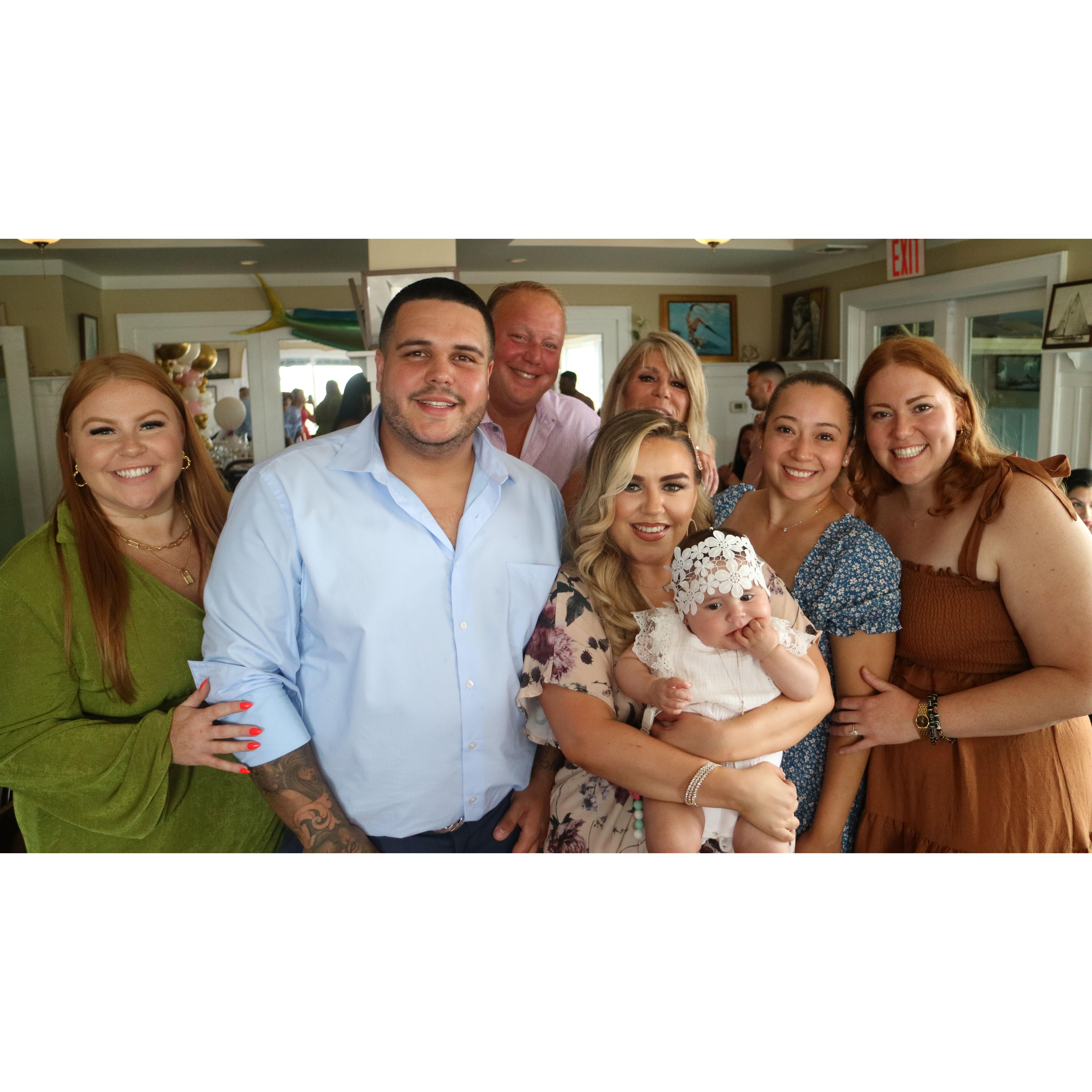 July 2022: Celebrating baby coco's baptism.
Taylor, Vinny, Ralph, Joanne, Marie-Elena, Coco, Shirley & Alexa