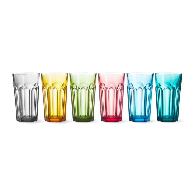 DuraClear® Tritan Faceted Glasses, Set of 6
