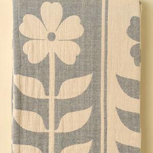 Marguerite Doublecloth Cotton Throw (Sky Multi)